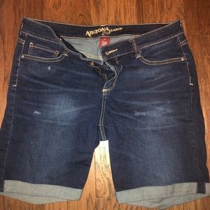 Cute distressed jean shorts